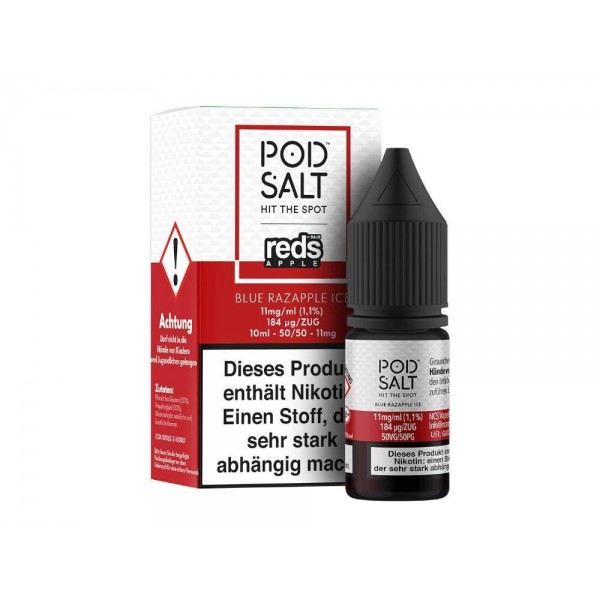 Pod Salt Fusion - Blue Razapple Ice - E-Zigaretten Nikotinsalz Liquid